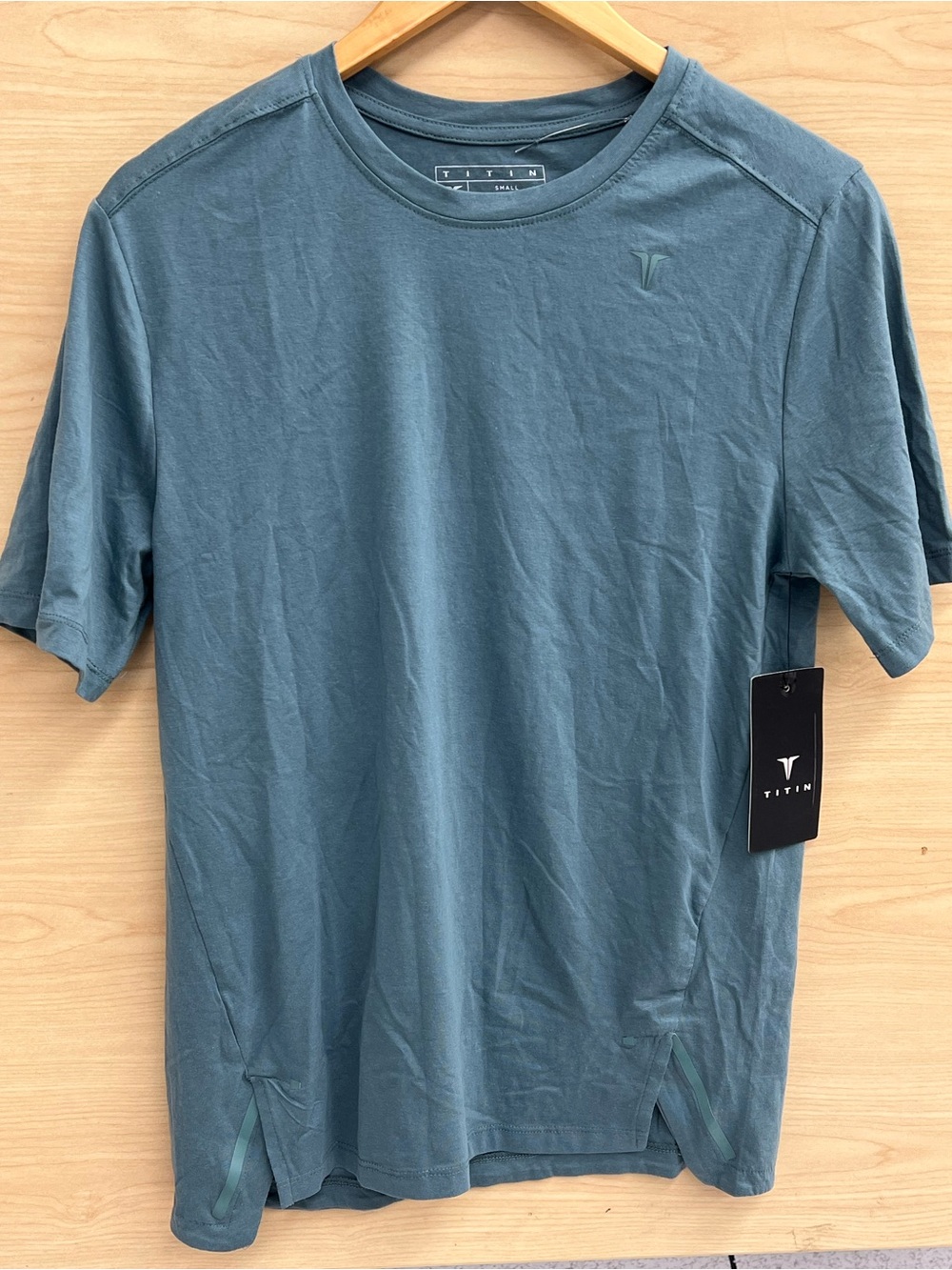 Men's Short-Sleeve Crew in Teal Blue